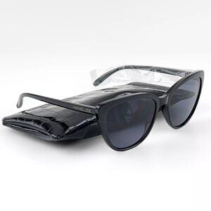 NEW Rachel Zoe Nina Black Sunglasses with Case